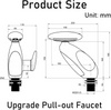 WhaleFlow™ Modern LED Bathroom Faucet – Pull-Out, Hot & Cold, Rotating, Single Handle